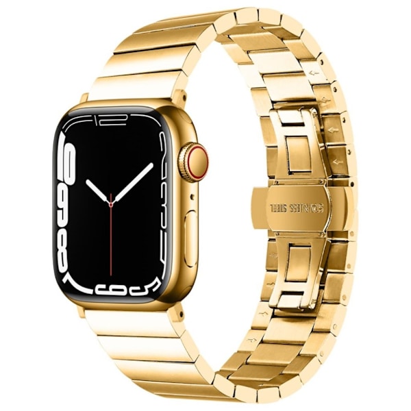 Apple Watch 10 46mm, 9/8/7 45mm, Ultra/Ultra2 49mm, etc. Klockarmband - Guld Guld