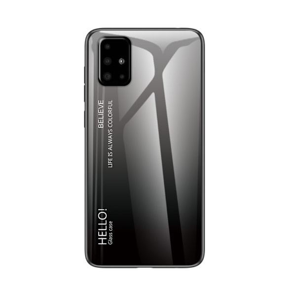 Gradient Skal i Härdat Glas för Samsung Galaxy A51 - Grå grå