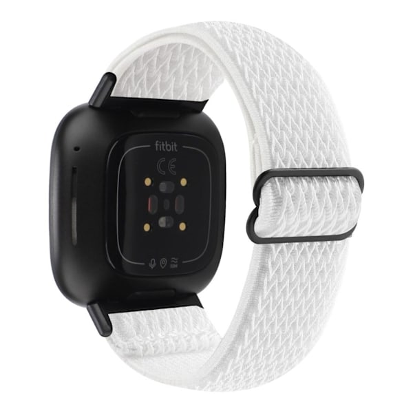 Mönstrat Fitbit Versa 3 etc. band - Vitt Vit
