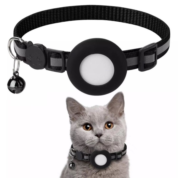 SiGN AirTag halsband för katt & hund - Svart Svart