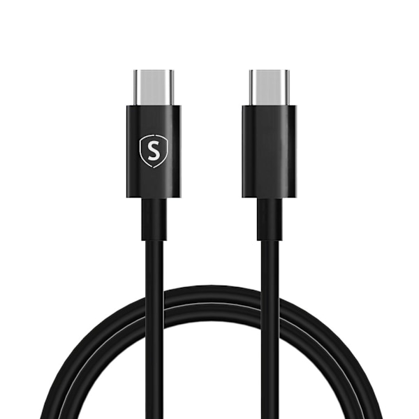 SiGN Snabbladdningskabel USB-C till USB-C 60W, 3A, PD, 1m - Svart Svart