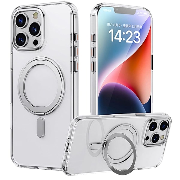 iPhone 16 Pro Skal med Stativ - Transparent Transparent