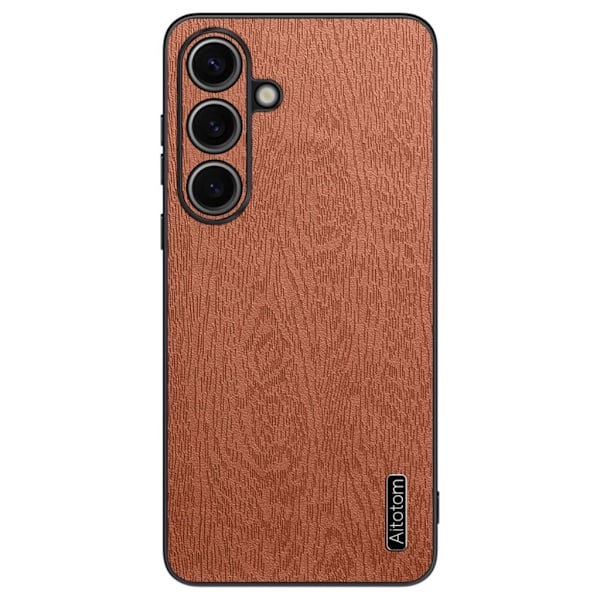 Samsung Galaxy S25 Plus Skal med trätextur - Brun Brun