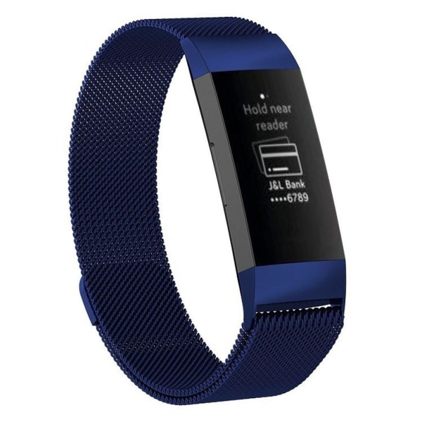 Magnetiskt Fitbit Charge 3 band - Blått Blå