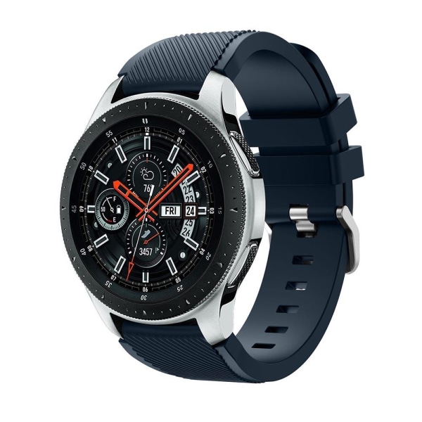 Silikonarmband Twillmönster för Samsung Galaxy Watch 46 mm - Mör Blå