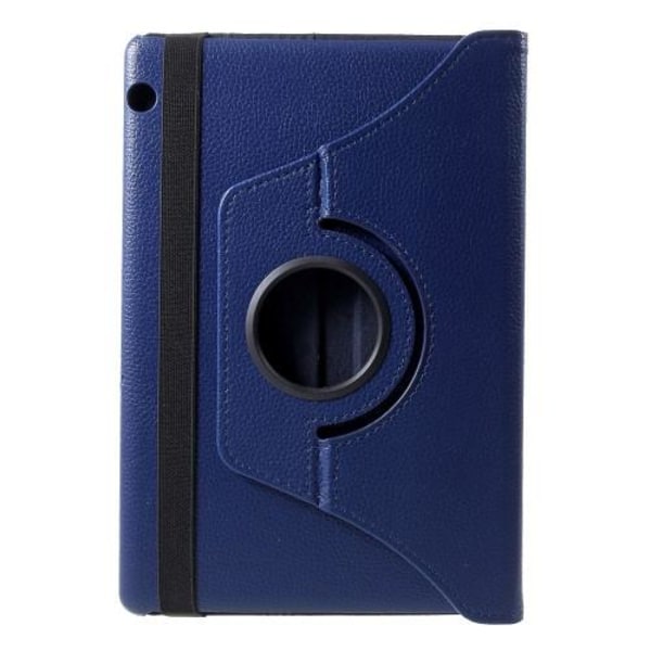 Litchi Skin Fodral till Huawei MediaPad T5 10 - Mörkblå Blå