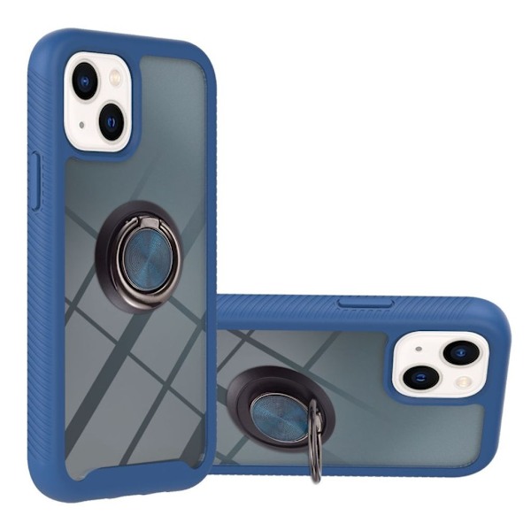 YB PC iPhone 15 Plus skal med en ring - Mörkblått Mörkblå