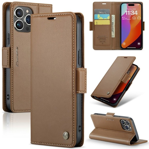 CASEME 023 Series iPhone 16 Pro Fodral - Brun Brun