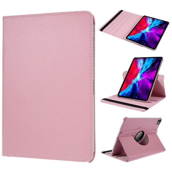iPad Pro 13" 2024 Fodral med roterande stativ - Ljusrosa Ljusrosa