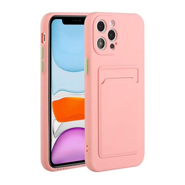 IPhone 12 Pro Max skal med en korthållare - Rosa Rosa