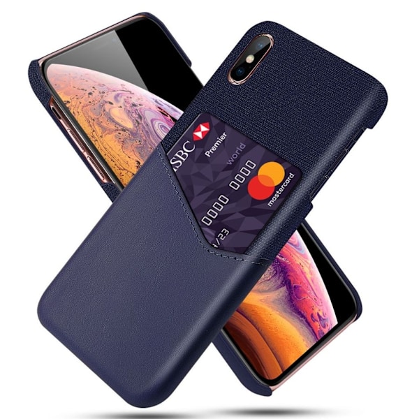 IPhone X/XS skal med en kortplats - Blått Blå