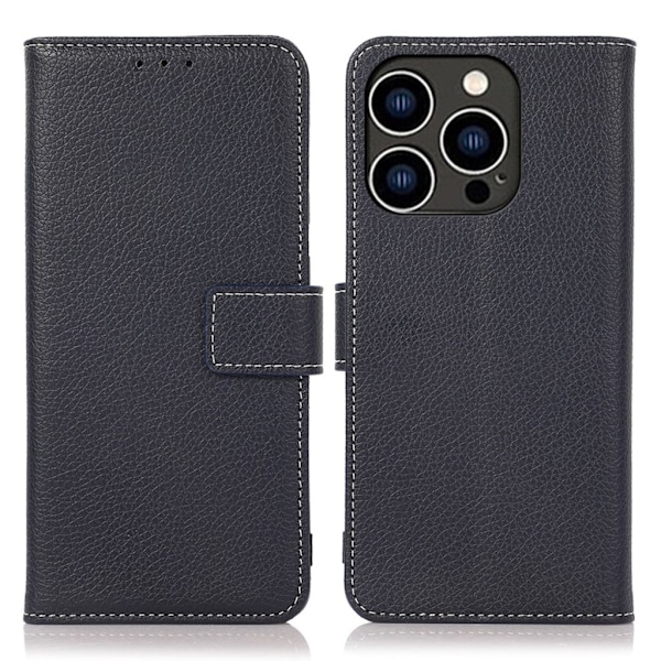 Enkelt iPhone 15 Pro Max plånboksfodral - Blå Blå