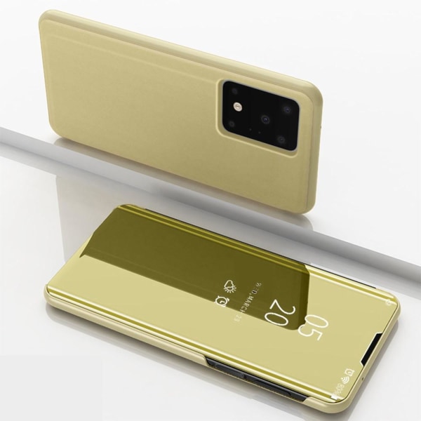 View Window Flip-Fodral till Samsung Galaxy S20 Ultra - Guld Guld