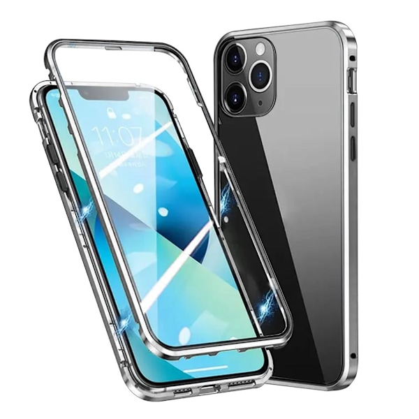 Dubbelsidigt iPhone 15 Pro skal - Silver Silver