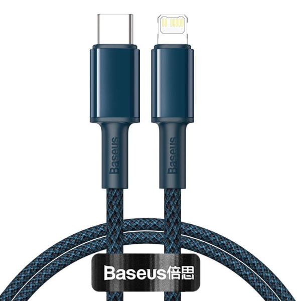 Baseus High Density USB-C till Lightning 20W PD 1 m - Blå Blå