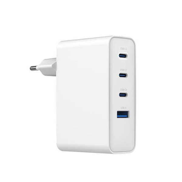 SiGN Snabbladdare 100W GaN 3xUSB-C / 1x USB-A - Vit Vit