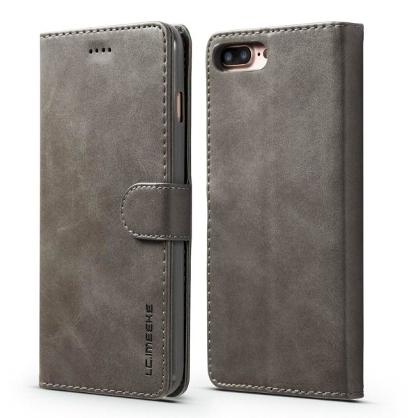 LC.IMEEKE Läderplånbok för iPhone 7/8 Plus - Grå grå