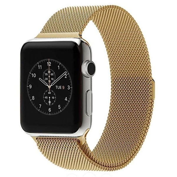 Apple Watch 1/2/3 38mm etc Justerbart Klockarmband - Guld Guld