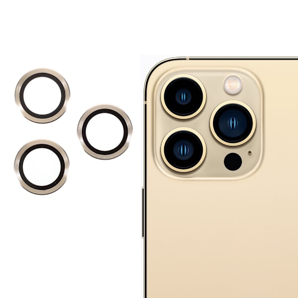 RURIHAI iPhone 13 Pro Max, 13 Pro linsskydd - Guldfärgat Guld