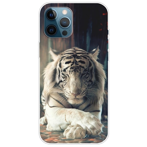 IMD Scratch Resistant iPhone 14 Pro Max Mobilskal - White Tiger White Tiger
