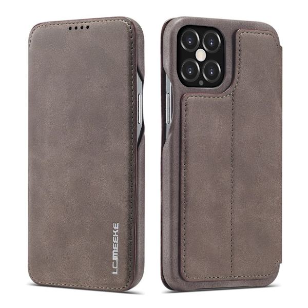 LC.IMEEKE iPhone 12 Pro / 12 Plånboksfodral med Stativ - Grå grå