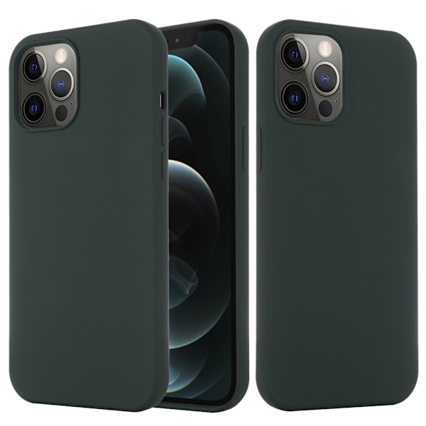 IPhone 12- 12 Pro silikonskal- Mörkgrönt Grön