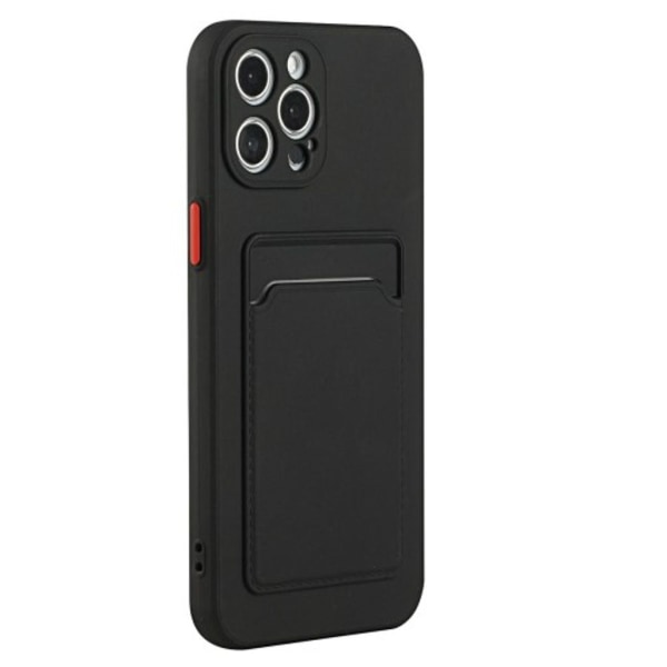 iPhone 15 Pro TPU-skal med korthållare - Svart Svart