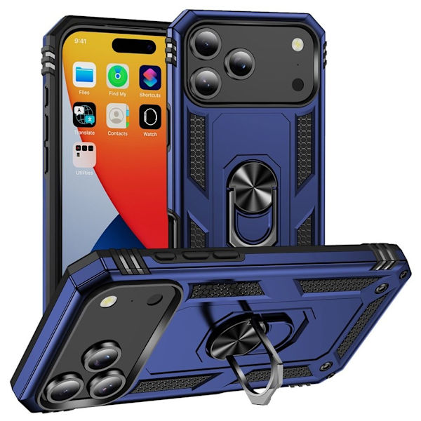 iPhone 17 Pro Skal med ringhållare - Blå Blå