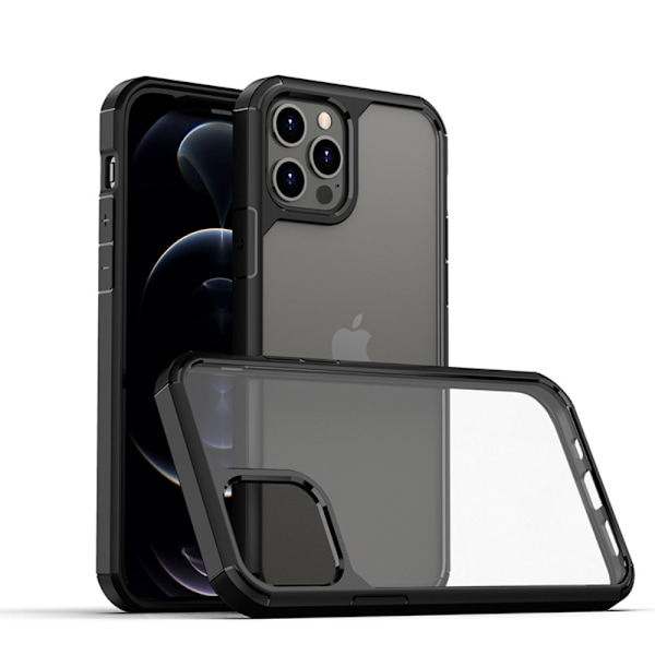 IPAKY Double Layer Clear Skal till iPhone 13 - Svart Svart