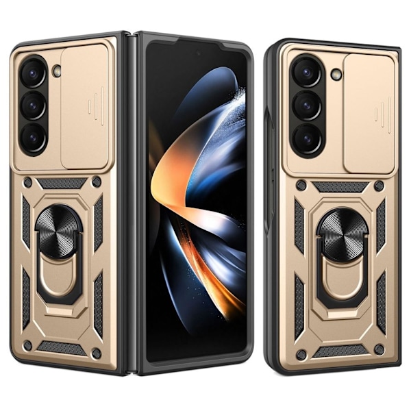 Samsung Galaxy Z Fold6 5G skal med stativ - Guld Guld