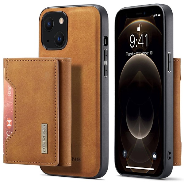 DG.MING iPhone 14 Skal Med Detachable Plånbok - Brun Brun