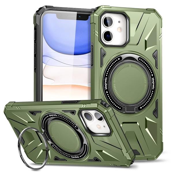 iPhone 11 Skal med Stativ - Mörkgrön Grön