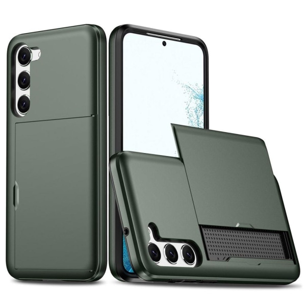 Samsung Galaxy S23 skal med en korthållare - Grönt Grön