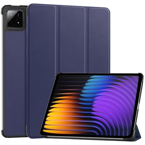 Xiaomi Pad 7 Fodral med Stativ - Mörkblå Mörkblå