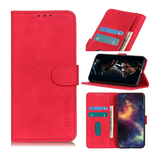 KHAZNEH Retro Plånboksfodral för iPhone 12 Mini - Röd Röd