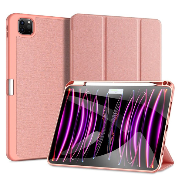 DUX DUCIS Domo Series iPad Pro 11" 2024 Tri-fold Fodral - Rosa Rosa