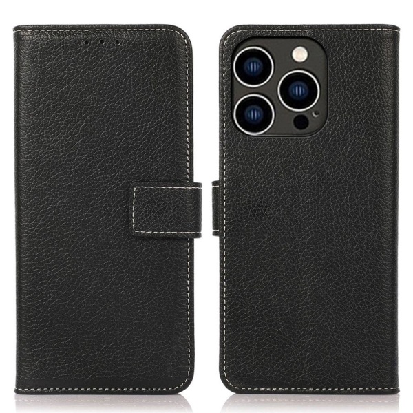 Enkelt iPhone 15 Pro Max plånboksfodral - Svart Svart