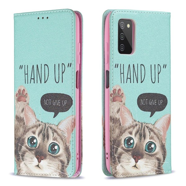 Samsung Galaxy A03s premium plånboksfodral - Cat Cat