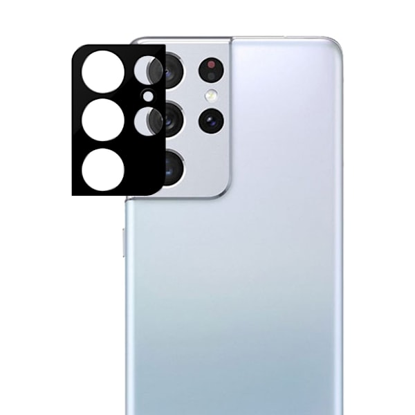Linsskydd i Härdat Glas för Galaxy S21 Ultra 5G - Svart Svart