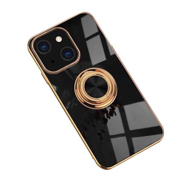 iPhone 13 Skal med ringhållare / Stativ - Svart Svart