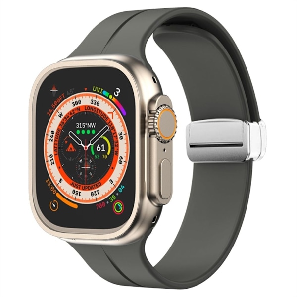 Apple Watch Ultra/Ultra 2 49mm etc Klockarmband i Silikon - Grå grå