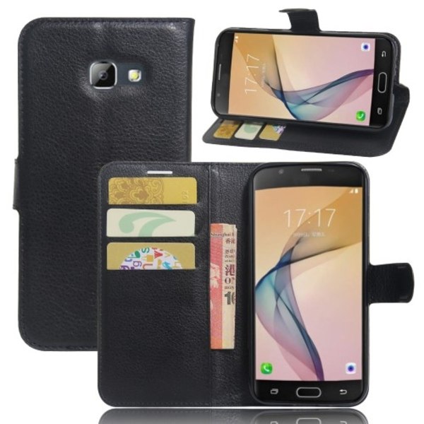 Litchi plånboksfodral för Samsung Galaxy A5 (2017) - Svart Svart
