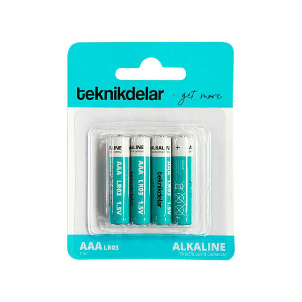 Teknikdelar AAA Batteri Alkaline 1.5V, 4-pack