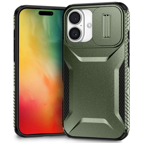 iPhone 16 Plus Camshield Skal - Grön Grön