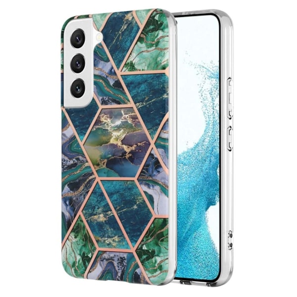 YB IMD Samsung Galaxy S23 skal i marmor med en fyrkantig tallrik - Grönt Grön