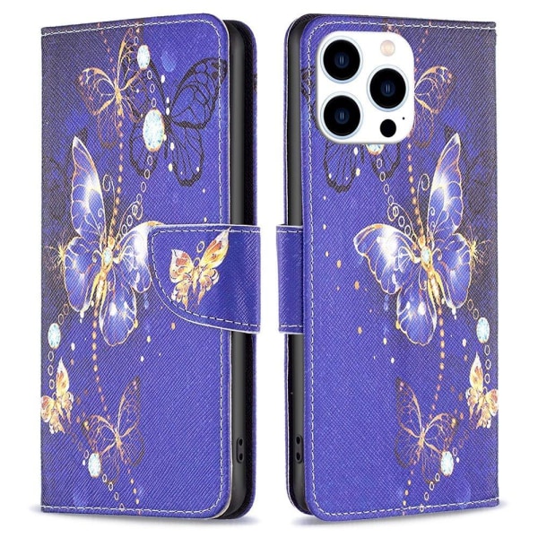 IPhone 14 Pro fodral - Purple butterflies Purple Butterflies