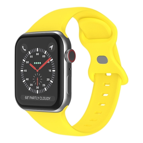 Klockarmband i Silikon för Apple Watch 7/8/9 41mm etc - Gul Yellow