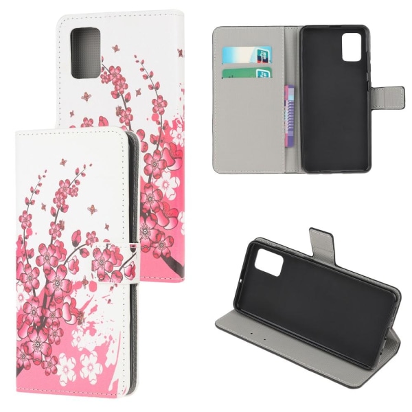 Plånboksfodral för Samsung Galaxy A41 - Blomma, Vit Vit