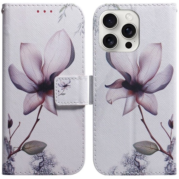 iPhone 16 Pro Fodral med Kortplats - Vit Vit
