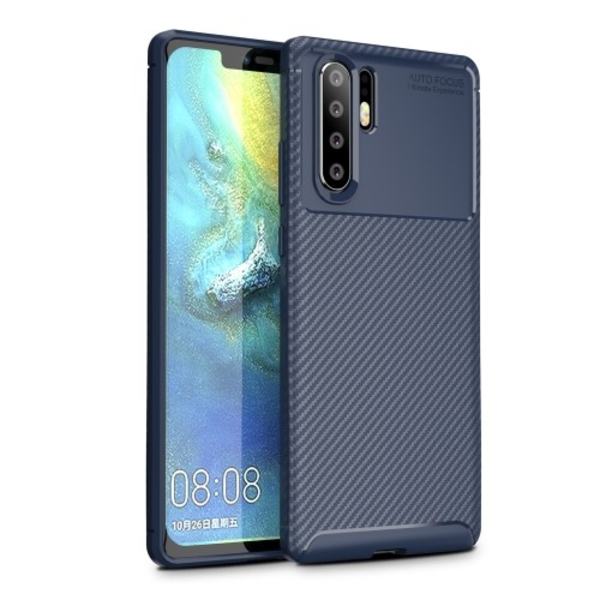 Kolfiber Anti-drop Skal till Huawei P30 Pro - Blå Blå